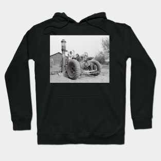 Filling the Tractor, 1940. Vintage Photo Hoodie